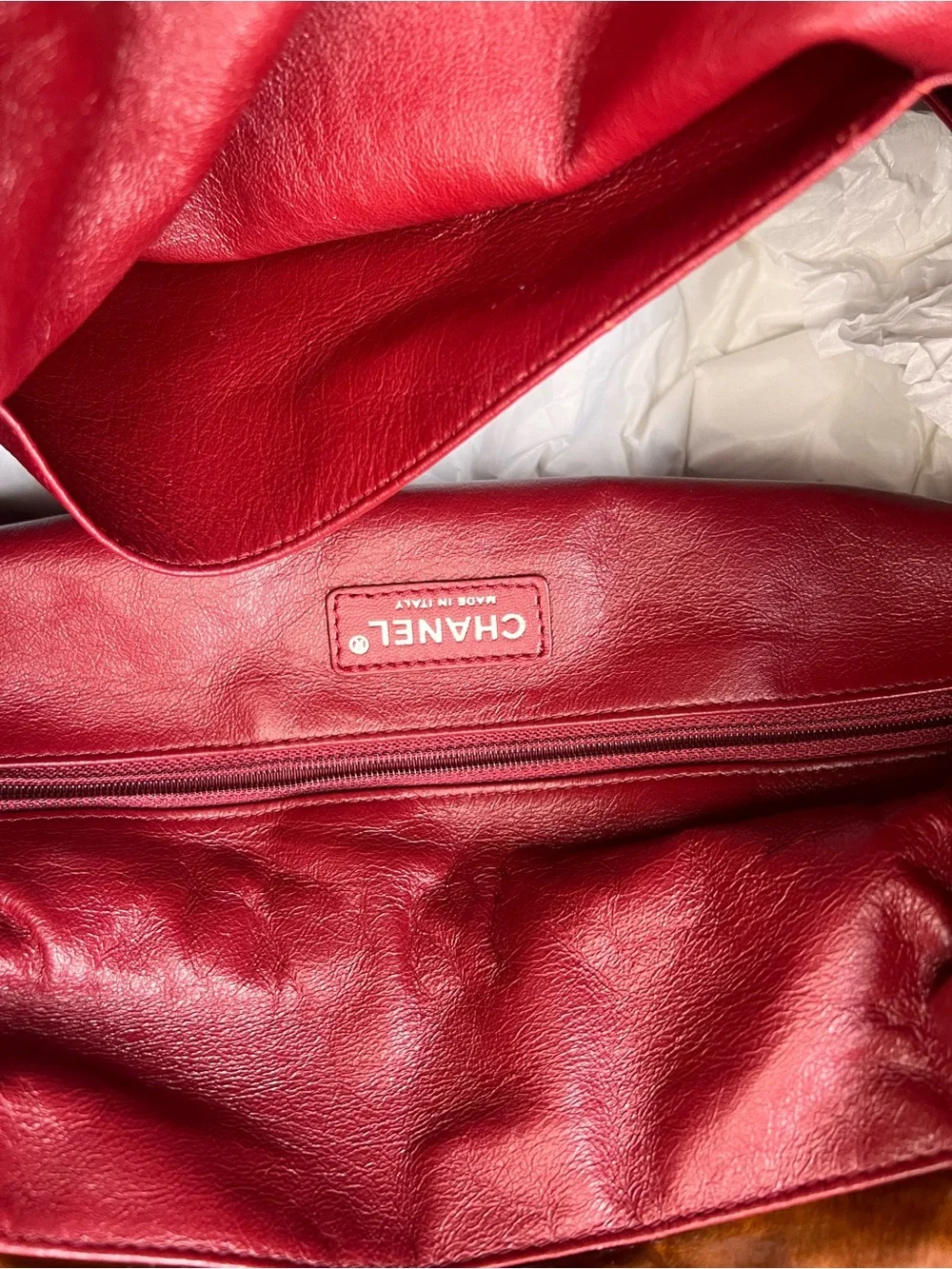 CHANEL 2008 Bon Bon petit Brown Patent Leather CC Chain Tote bag vintage